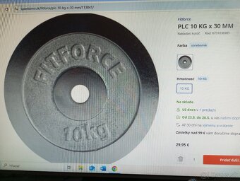 Pochromované železné kotúče/závažia 2 x 15 kg - ČISTO NOVÉ - 3