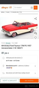 Predám Ford Taunus limitovaná edícia KK scale 1:18 - 3