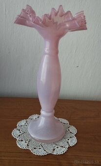 Sklenená váza - ružové sklo - 3