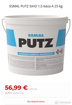 Silikonova omietka ESMAL putz, 1.5mm zrno - 3