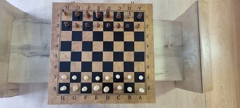 Predám drevené šachy / šach / dáma / backgammon - 3
