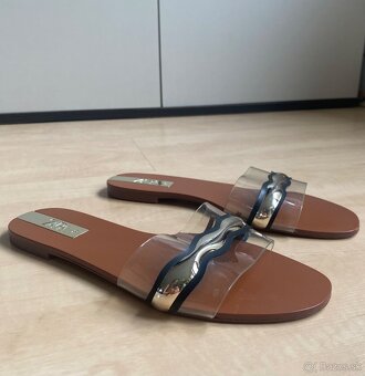 Letné šľapky ZARA s priesvitné elegantné - 3