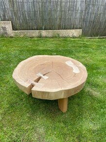 Drevený stôl priečny rez z Dubového dreva - 3
