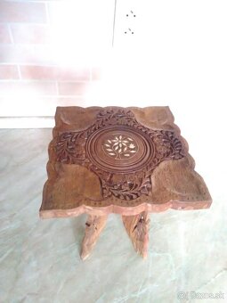 Starý orientálny indický stolček - 3