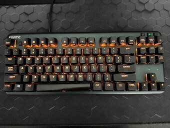 Herná klávesnica Fnatic mini streak cherry mx brown + headse - 3