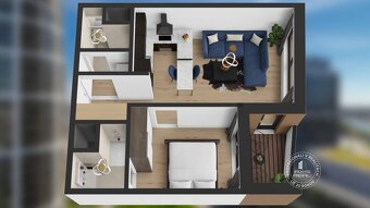 AXIS REAL | SKY PARK 2-izbový zariadený byt, KLÍMA, LODŽIA, - 3