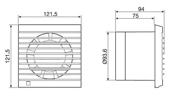 EDM 80 N IP44 malý axiálny ventilátor - 3