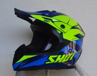 SHOT prilba okuliare modrá perleť žltá fluo - 3