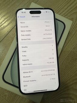 iPhone 15 128GB Modry TOP STAV - 3