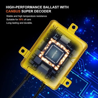 Wattstar, Xenon H7 6000 K, 55 W, Xenon biela, so zbernicou, - 3