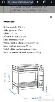 Poschodová postel 90x200 x2 - 3