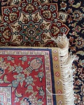 ⭐Perzský hodvábny koberec Isfahan – podpísaný 79x45⭐ - 3