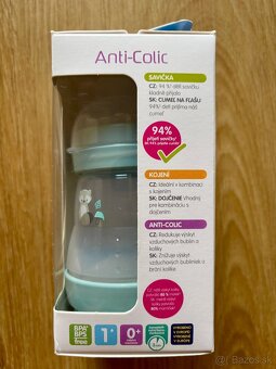 Anti Colic cumlíková fľaša, cumlík na fľašu, cumlík - 3
