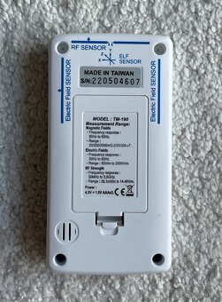 Merací prístroj elektromagnetického poľa - TENMARS TM 190 - 3