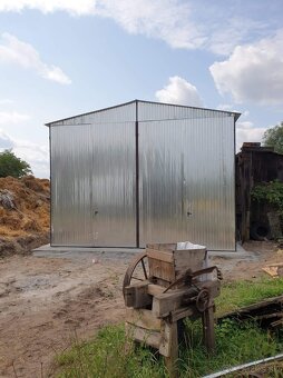 Montovaná pozinkovaná hala 6×12 m – výška prejazdu 4 m - 3