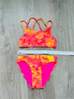 👙 Detské dvojdielne plavky H&M – ružovo-oranžové, nové - 3