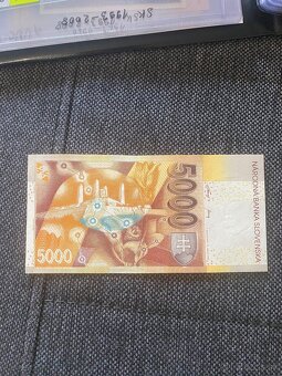 Predám bankovku slovensky štát 5000sk rok 1999 - 3