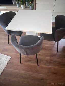 Biely jedalensky stol 80cm - 3