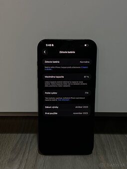 iPhone 15 Pro Max 256GB / Zdravie Baterie 87% - 3