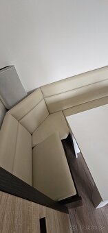 Rohová kožená lavica - 3