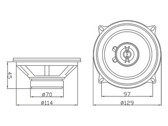 Reproduktor do auta 4Ohm, 30-602 13cm - 3
