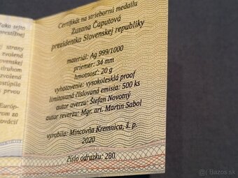 Predám medailu Zuzana čaputova - 3