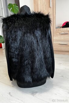 Nádherný dámsky kabatik - rukávy z pravej kože - 3