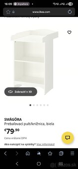 Prebaľovací pult,, biela farba, IKEA - 3