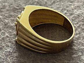 Zlaty prsten motiv Rolex 555e - 3