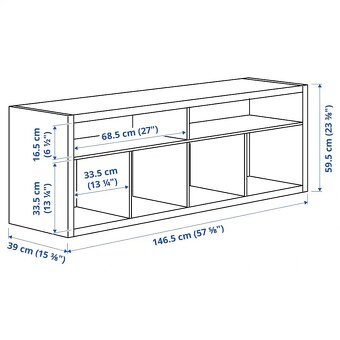 Ikea - KALLAX Skrinka na TV - 147x60cm Nová - 3