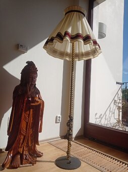 Krásna starožitná mosadzná lampa 150 cm - 3