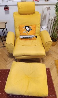 Polohovateľné kreslo s podnožkou S1380 žlté - 3