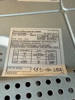 Plynová varná doska vstavaná Siemens - 3