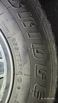 Predám 4ks 255/70 r15 C Bridgestone M+S - 3