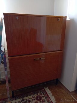 Retro obývacia stena mahagón - 3