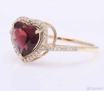 14k zlatý prsteň s diamantmi - 3