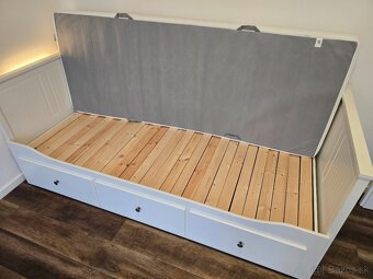 IKEA HEMNES rozkladacia postel s 3 zásuvkami + matrac - 3