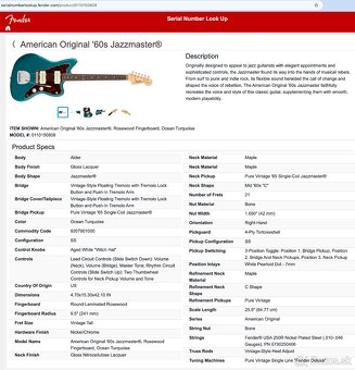 USA 2018 Fender American Original '60s Jazzmaster AVRI - 3