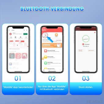 Prenosná termálna tlačiareň Pristar D210 A4 pre iOS/Android - 3