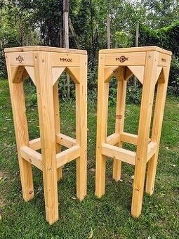 Barové drevené stoličky - 3