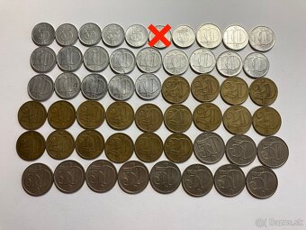 Československo 1960 - 1993 ČSSR ČSFR mince v obyčajnom stave - 3