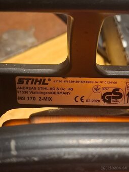 Benzínová, reťazová píla stihl ms170 - 3