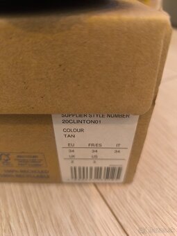 Detské hnedé chlapčenské topánky - veľkosť 34 - 3