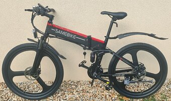 Celoodprúžený skladací elektrický bicykel 26 kolesá 500W 48V - 3