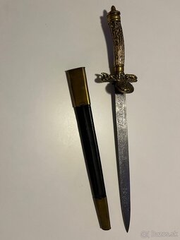 Nemecká poľovnícka dýka Solingen – Hirschfänger - 3