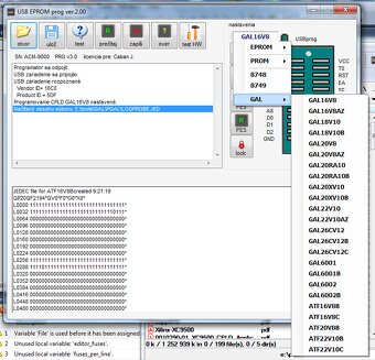 Predám programátor EPROM,PROM,MCS8748 a GAL - 3
