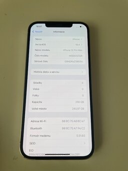 Krásny Iphone 12 PRO MAX 256GB batérie 89 percent - 3