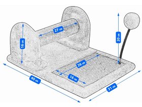 Škrabadlo / Hračka pre mačku - sivá - 3