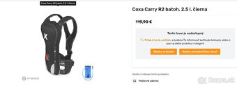 Cyklobatoh Coxa Carry R2 batoh, 2.5 l ÚPLNE NOVÝ - 3