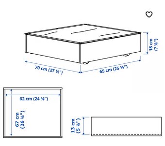 Úložný box pod posteľ, 70x65x18 - 3
